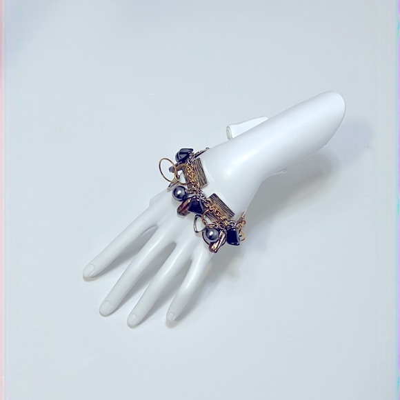 Bracelet Handmade with Gold, Grey color - Picture 1 of 7